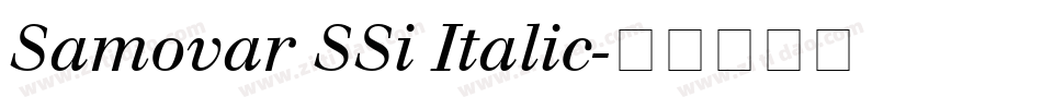 Samovar SSi Italic字体转换